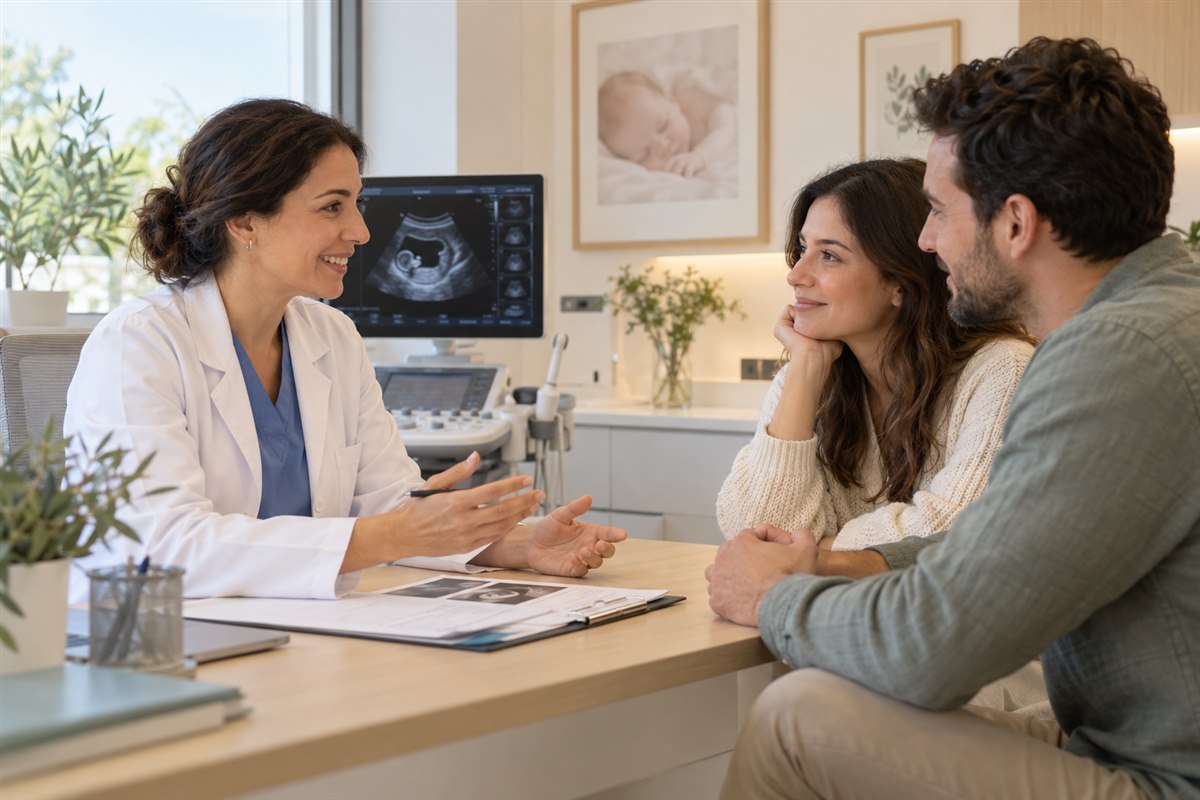 Takip görüşmesinde çiftle konuşan doktor, temsili görsel